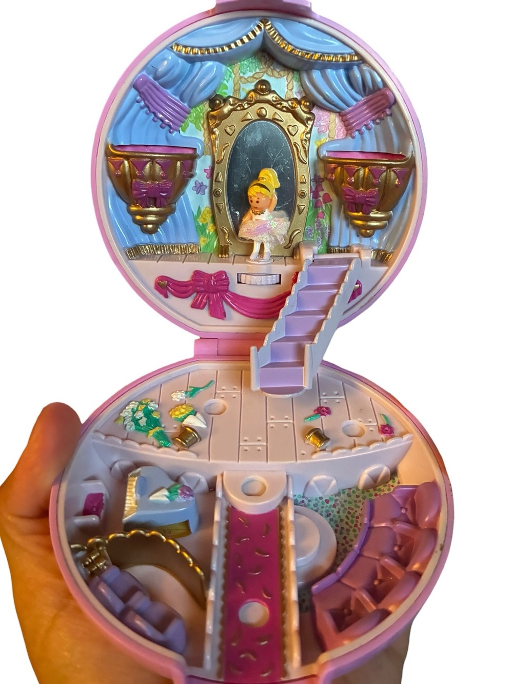 Vintage 1993 Polly Pocket Grand Ballet Ballerina Complete Set by BlueBird